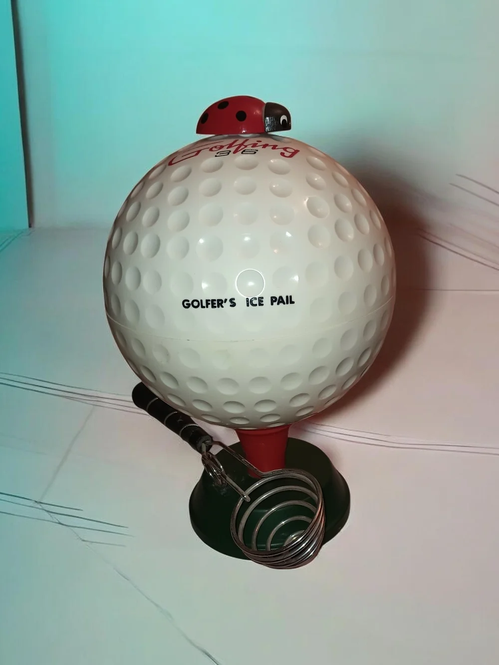 Golfer's Ice Pail Novelty Golf Ball Ice Scoop